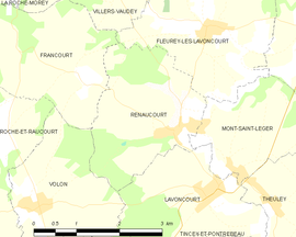 Mapa obce Renaucourt