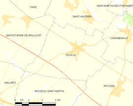 Mapa obce Pouillé