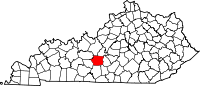 ハート郡の位置を示したケンタッキー州の地図
