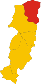 Localizarea Vernio în Provincia Prato
