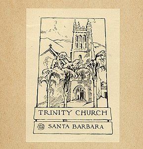 Ex libris kostela Svaté Trojice v Santa Barbaře
