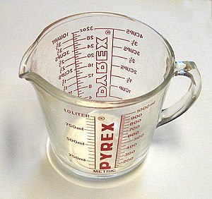 English: A measuring cup purchased in the Unit...