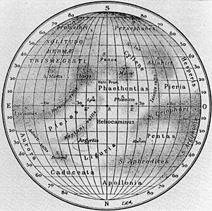 Mapa de les característiques d'albedo de Mercuri, 1934