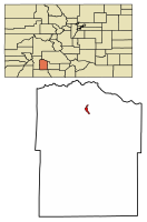 Location of City of Creede in Mineral County, Colorado.
