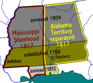 Localizarea Teritoriului Mississippi