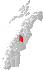 Mapa do condado de Møre og Romsdal com Beiarn em destaque.