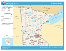 Scalable map of Minnesota, showing roads and major bodies of water National-atlas-minnesota.svg