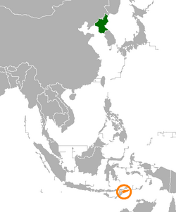 Lage von Nordkorea und Osttimor