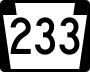 Pennsylvania Route 233 marker