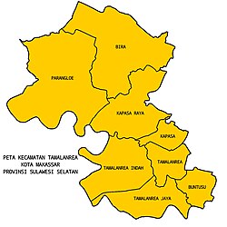 Peta kecamatan Tamalanrea ring Kota Makassar