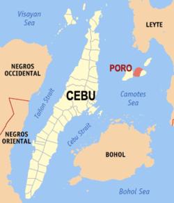 Mapa ning Cebu ampong Poro ilage