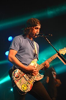 Vic Fuentes performing in 2016