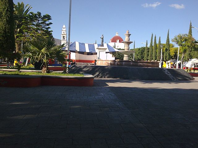 Verfassungsplatz in der Stadt Mixquiahuala.