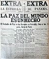 Portada de 1919 de La Estrella de Panamá