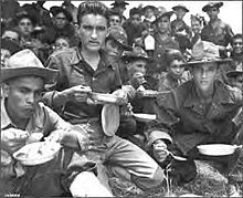 Soldiers of the 65th Infantry training at Camp Santiago, Salinas, Puerto Rico (August 1941) Puerto Ricans in WWII.jpg
