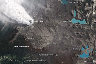 Uitbarsting in 2011 gefotografeerd door NASA.