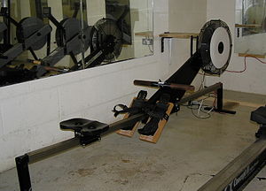 English: Photo of a RowPerfect indoor rowing. ...