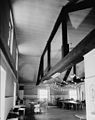 The two 1812 roof trusses in the second floor room, prior to relocation.