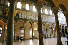 The basilica of Sant'Apollinare Nuovo in Ravenna (6th century) SantApollininner.jpg