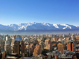 Vista del sector oriente de Santiago