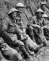 Britische Soldaten in der Schlacht an der Somme