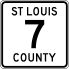 Bouclier de la route 7 du comté de St. Louis