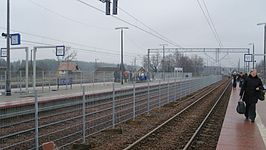 Het grensstation in Kuźnica