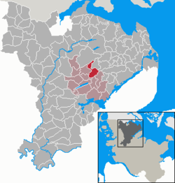 Elhelyezkedése Schleswig-Holstein térképén