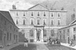 Melbourne House senare Albany i London, uppfört 1771–76, teckning av Thomas H. Shepherd från omkring 1830