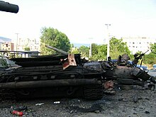 Destroyed Georgian tank in Tskhinvali Tskhinval Yana Amelina 10.jpg