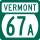 Vermont Route 67A Connector marker