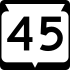 State Trunk Highway 45 marker