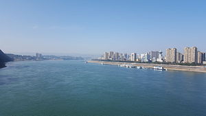 Yichang skyline at the Yangtze River