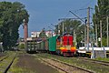 Тепловоз ЧМЭ3-2113 с вагонами на станции Волжск