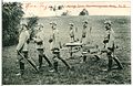 Postcard of the 1 Königlich Sächsische Maschinengewehr-Abteilung Nr. 12 (Royal Saxon Machine Gun Detachment No. 12) with MG 01 in Dresden, 1905.