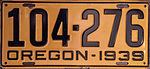 Номерной знак штата Орегон 1939 года.jpg