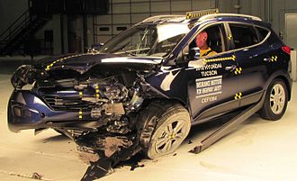 A 2010 Tucson GLS crash-tested by the IIHS