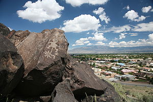 Petroglyph in Petroglyphs National Monument, A...