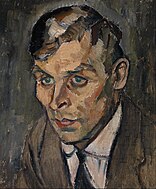 画家 Väinö Kamppuriの肖像画　(1917) エスポー近代美術館