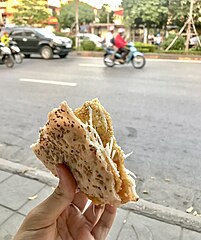 Bánh đa kê, a specialty sweet snack in Hanoi, Vietnam