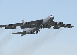 Boeing B-52H taking off