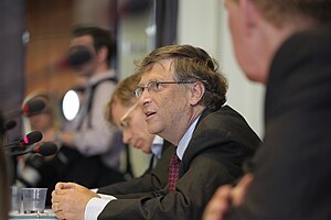 Bill Gates Addressing Health Ministers at Meet...