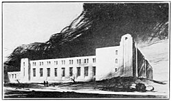 New cell block hospital and administration unit, Folsom State Prison.