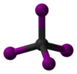 Шар и палочка модель тетраиодида углерода