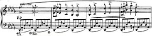 English: Second theme from Chopin's Nocturne O...