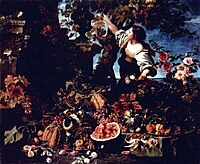 Крістиан Беренц. «Натюрморт з жіночою фігурою»,живопис бароко, Ермітаж, Санкт-Петербург