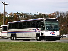 Short Line Bus provides most local and commuter bus service. Coach USA ShortLine 50889.jpg