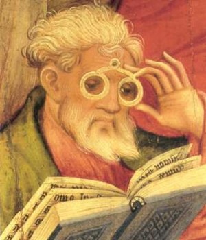 The 'Glasses Apostle' in the altarpiece of the...