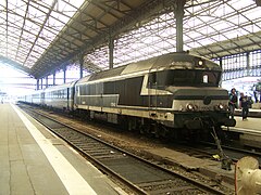 Arrivée d'un train Corail, en provenance de Lyon, en 2008.