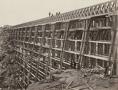 Dale Creek Crossing under construction, by Andrew J. Russell (restored by Adam Cuerden)